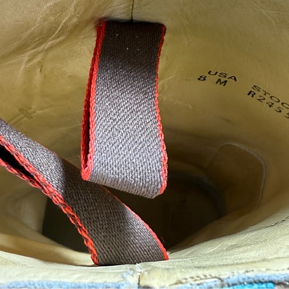 CORRAL Turquoise Fleur-de-lis Leather Cutout Design Western Boots - Picture 13 of 16